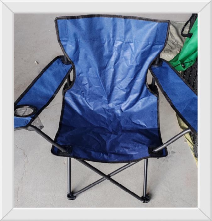 Portable Outdoor Folding Chair with Backrest and Armrests for Camping, Sketching, Fishing, and Beach Activities