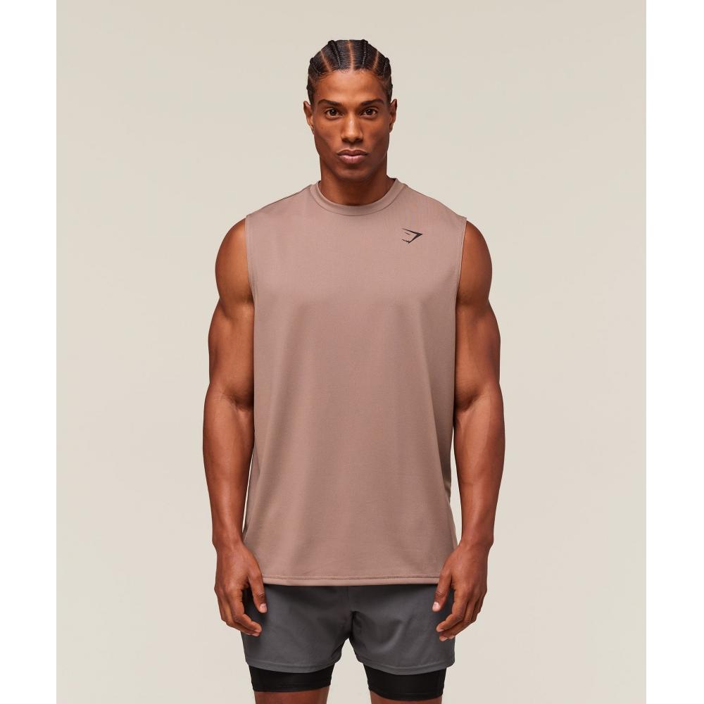 

Gymshark Oversized Performance Tank Mocha Mauve A6a5u Nccx 3XL