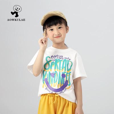 Summer Korean Style Girls' Casual Cute Print Short Sleeve T-Shirt