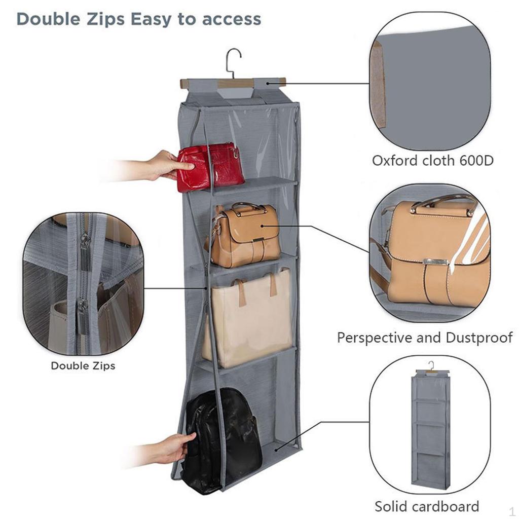 Hanging Purse Storage Solution for Closet Doors