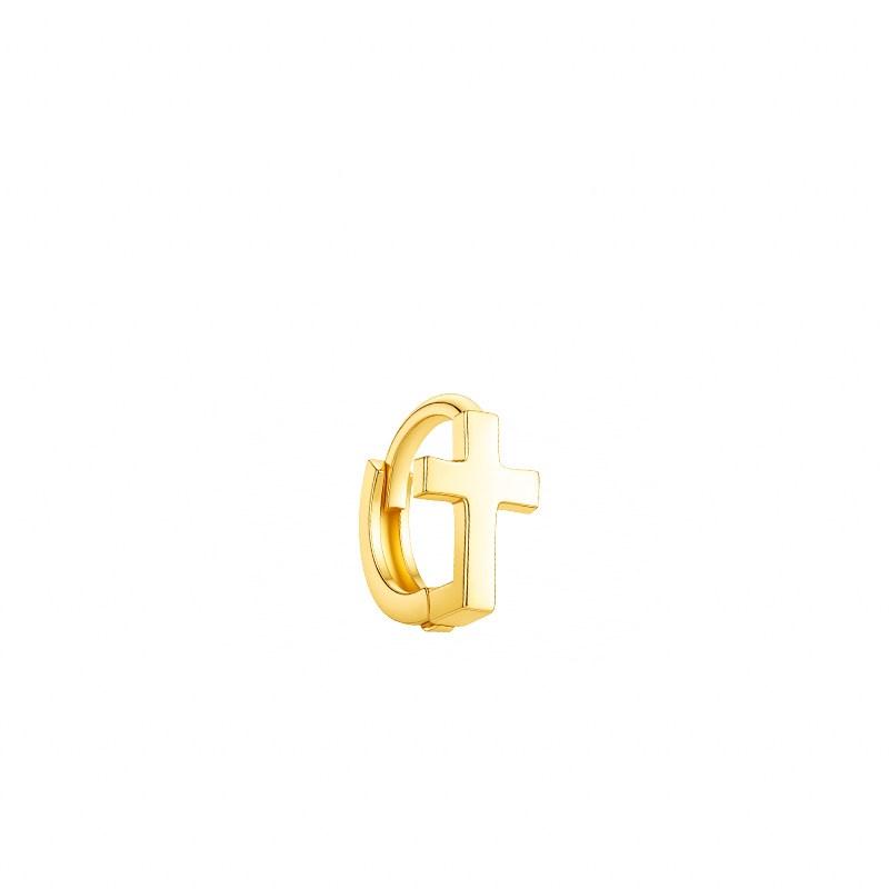 C Shape Solid 18K Gold Internally Threaded Cartilage Hoop AU750 Minimalist Body Piercing Jewelry
