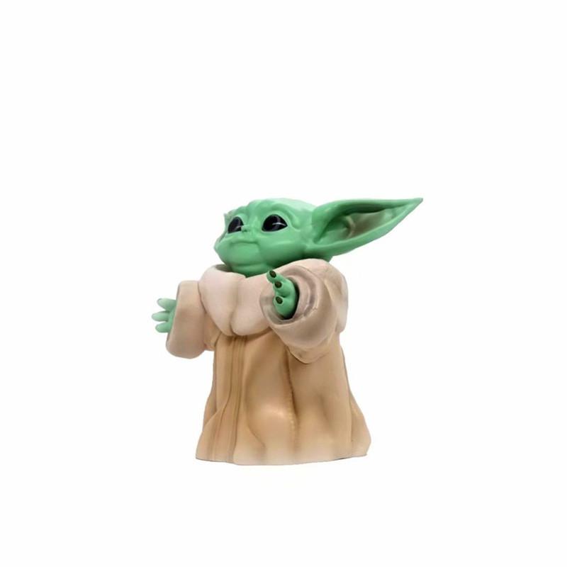 Adorable Baby Yoda Figurine Christmas Edition Desktop Toy With Gift Hat Pvc 13cm Baby Yoda B