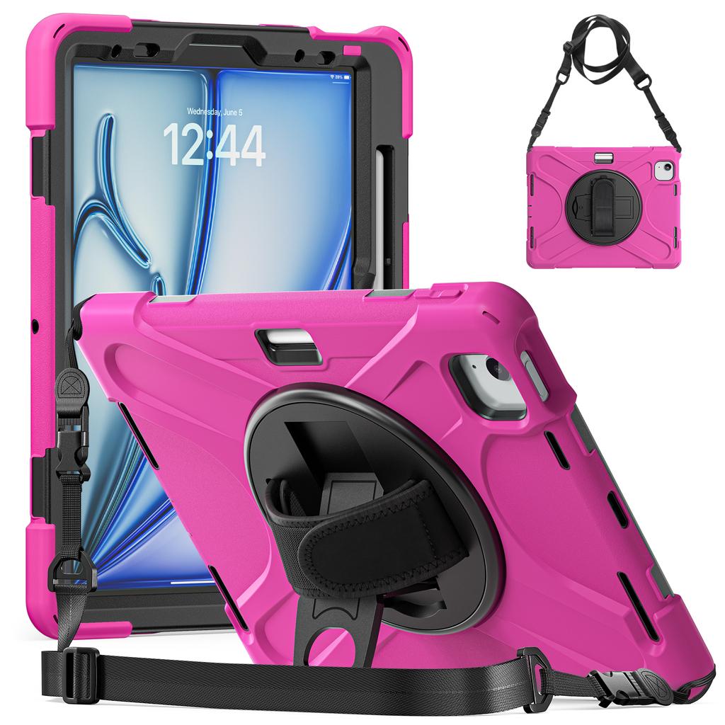 Heavy Duty New Design Silicone Shockproof Case With Pen Holder Protective Tablet Cover Case for iPad Air 11 M2 11inch 2024