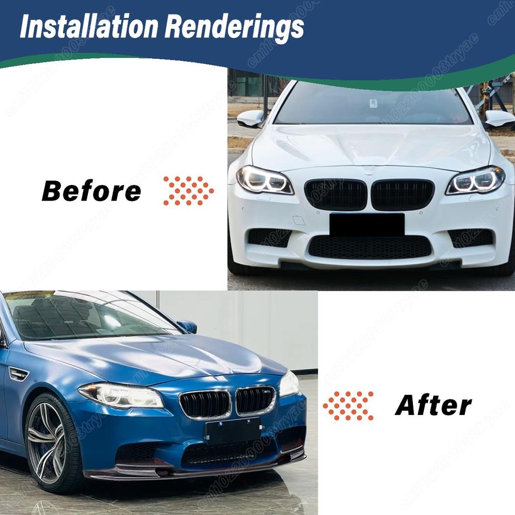For BMW 5 Series F10 M5 2012 2013 2014 2015 2016 Automobile Front Bumper Splash Lip Splitter Lip Splitter Body Modification Kit