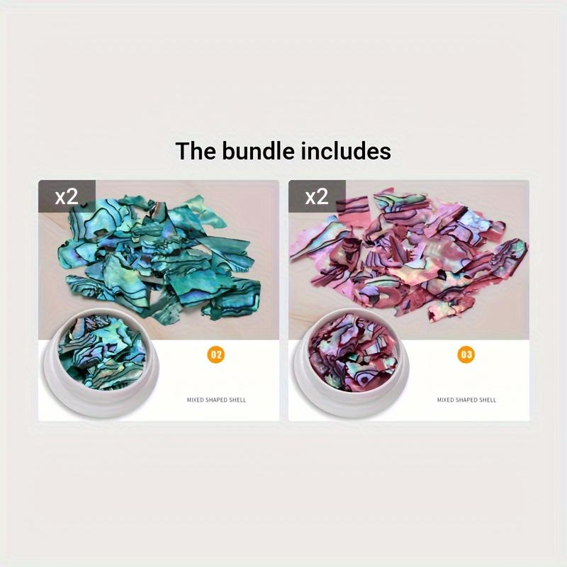 Ultra-Thin Abalone Shell Sheets, Natural Paua Shell Nail Art Decoration, Rainbow Color Nail Design Thin Sheets for DIY Nail Art Accessories