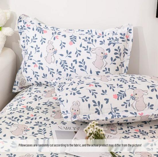 2025 Influencer Pillowcase Set - Pure Washed Cotton, Single 48×74cm, Ideal for Student Dorms, Set of Two