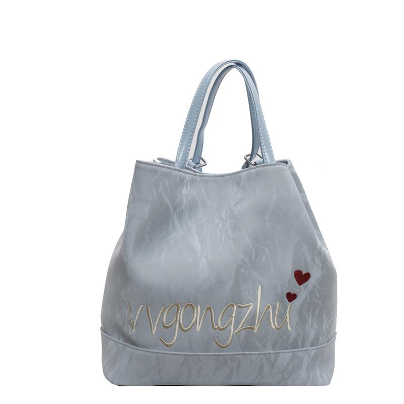 

Backpack Women s Large Capacity Casual Fashion Portable Shoulder Bucket Bag Multifunctional Premium Sense Trend Travel Backpack синій