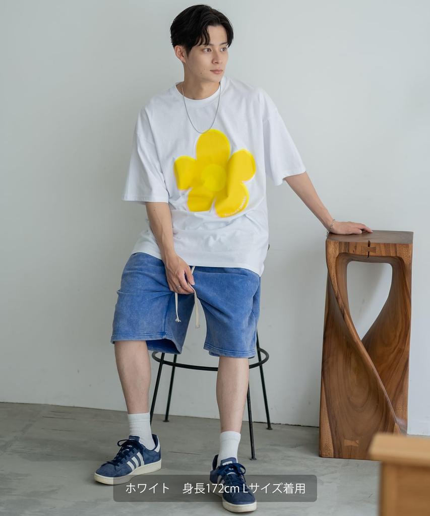 [IMPROVES] [SIDEWAYSTANCE] Mosaic Flower Short Sleeve T-Shirt