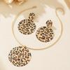Retro Leopard Jewelry Set: Chic Necklace & Earrings
