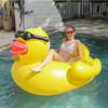 Summer Swimming Circle Inflatable Yellow Duck Mounts Glasses Duck Water Hanging Bed Outdoor Swimming Water Floating Bed Adult