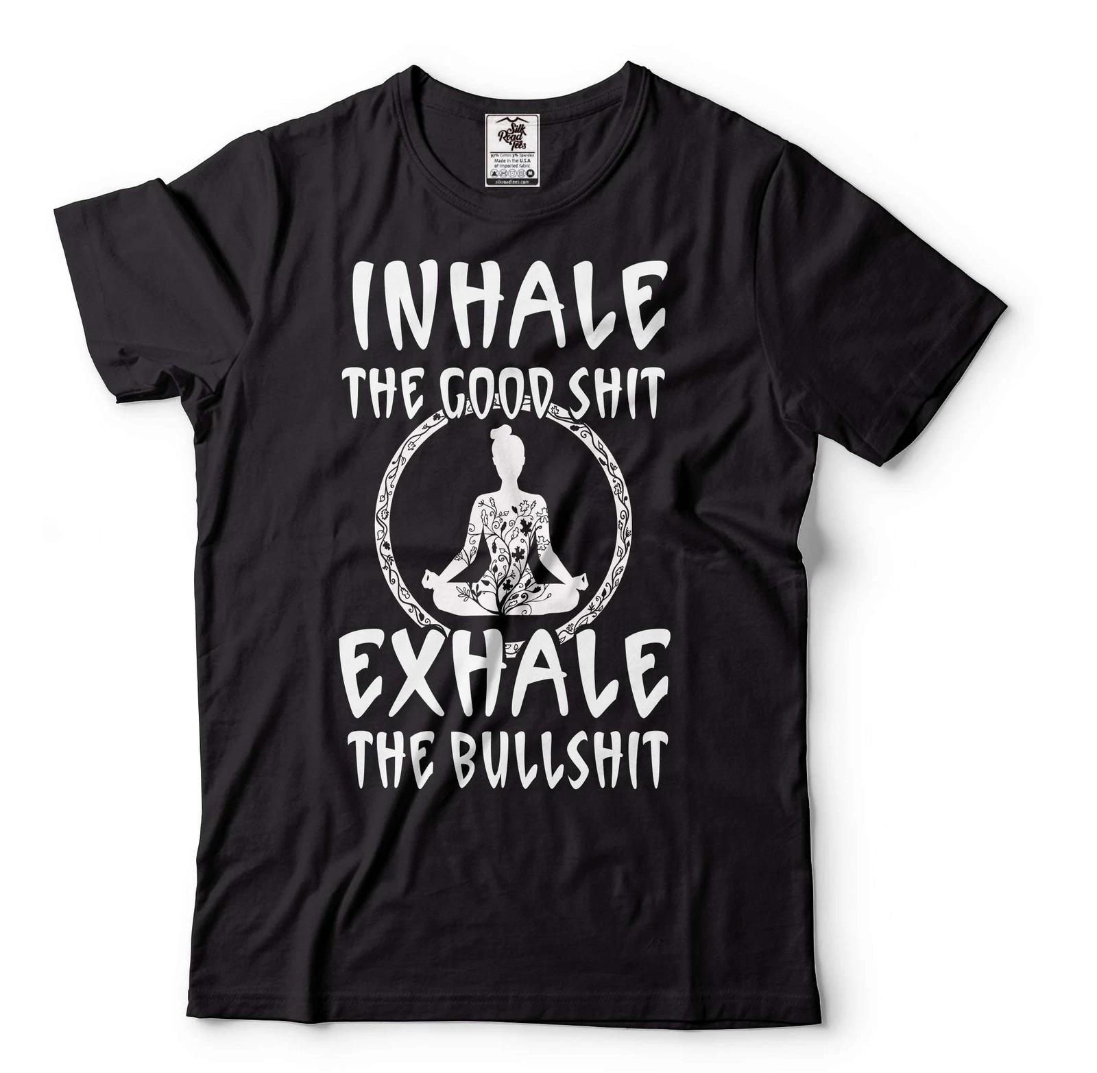 Inhale Exhale Shirt Yoga Shirt Peace Tee Funny Saying Tee Shirt For Her Women S