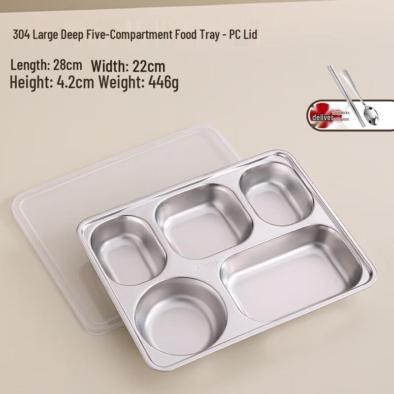

Stainless Steel Divided Lunch Tray