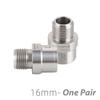 Bike Bicycle Pedal Extender 16mm/20mm for  9/16 In Threaded Pedals Chrome-Molybdenum Steel