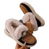 Warm Sneaker Women's Shoes 2025 Winter Plus Size Thick Sole Fleece Metal Chain Cotton Shoes