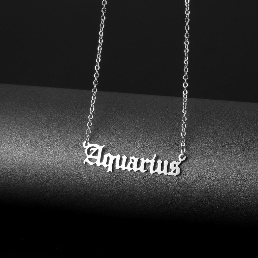 Personalized English Word Necklace Women's Initial Choker Fashion Jewelry Gift