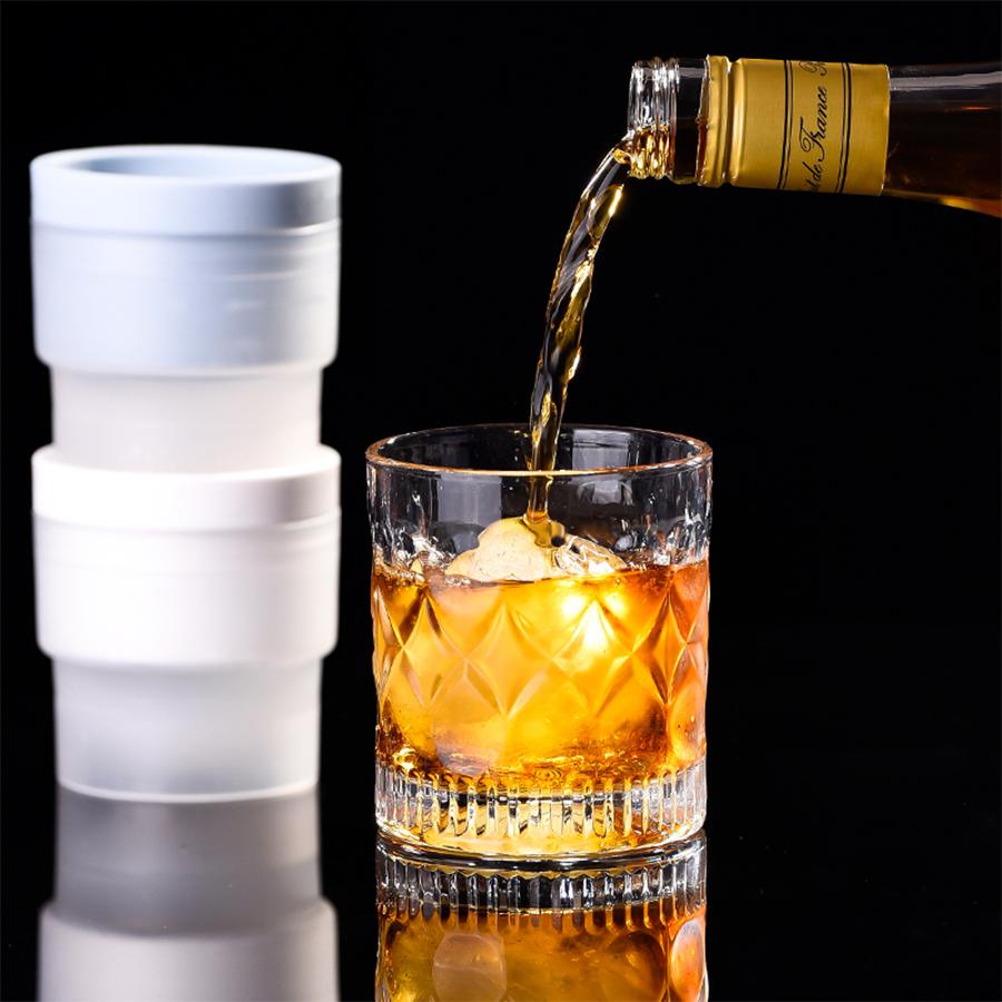Whiskey Silicone Round Ice Hockey Mold Maker Large Spherical Ice Cube Ice Tray Grinder Suitable for Bar Home Kitchen Supplies