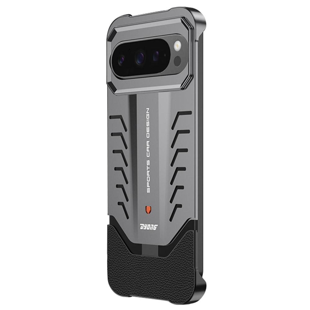 

DYONG For Google Pixel 9/9 Pro Metal Case Snap-Open Design Heat Dissipation Shockproof Phone Cover Titanium Grey