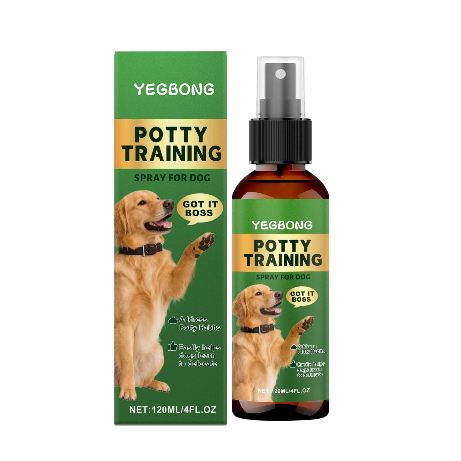 Yegbong Dog Toilet Training Spray – Helps guide pets to properly eliminate waste and correct toilet habits