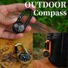Multifunction Compass for Camping Climbing Hiking Mini Carabiner Keychain Compass Thermometer Hanger Key Ring Hook Outdoor Tools