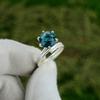 Friendship Day Deal 925 Silver Indicolite Stone Bezel Statement Solitaire Ring