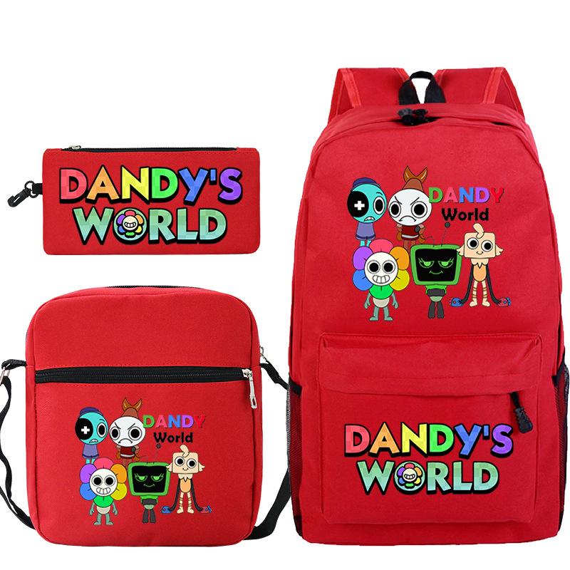 Dandy's world hot-selling children's backpack set, primary and secondary school bag, shoulder bag, casual pencil bag.