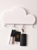 1pc Cloud Design Home Key Holder Wall Entryway Storage Rack, Hanging Hook Organizer, Decorative Item For Living Room, No-Drill