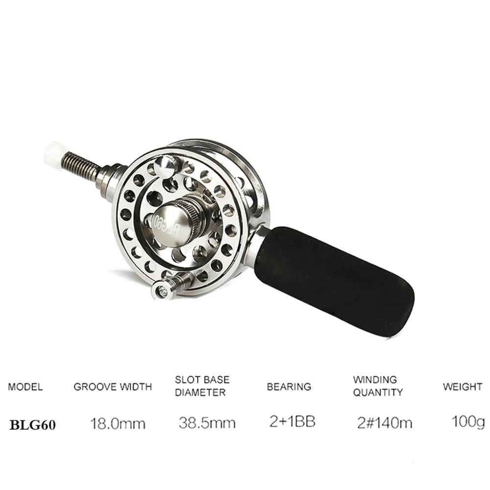 

Алюминиевая катушка для карповой рыбалки Модификация BLG40/50/60 DIY Морские полые катушки CNC Обработанные полые колеса для подледной рыбалки Передача BLG60