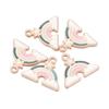 10-40pcs/lot Rainbow Series Alloy Pendants Alloy Letter Enamel Charms For DIY  Jewelry Making  Accessories Necklace Bracelet