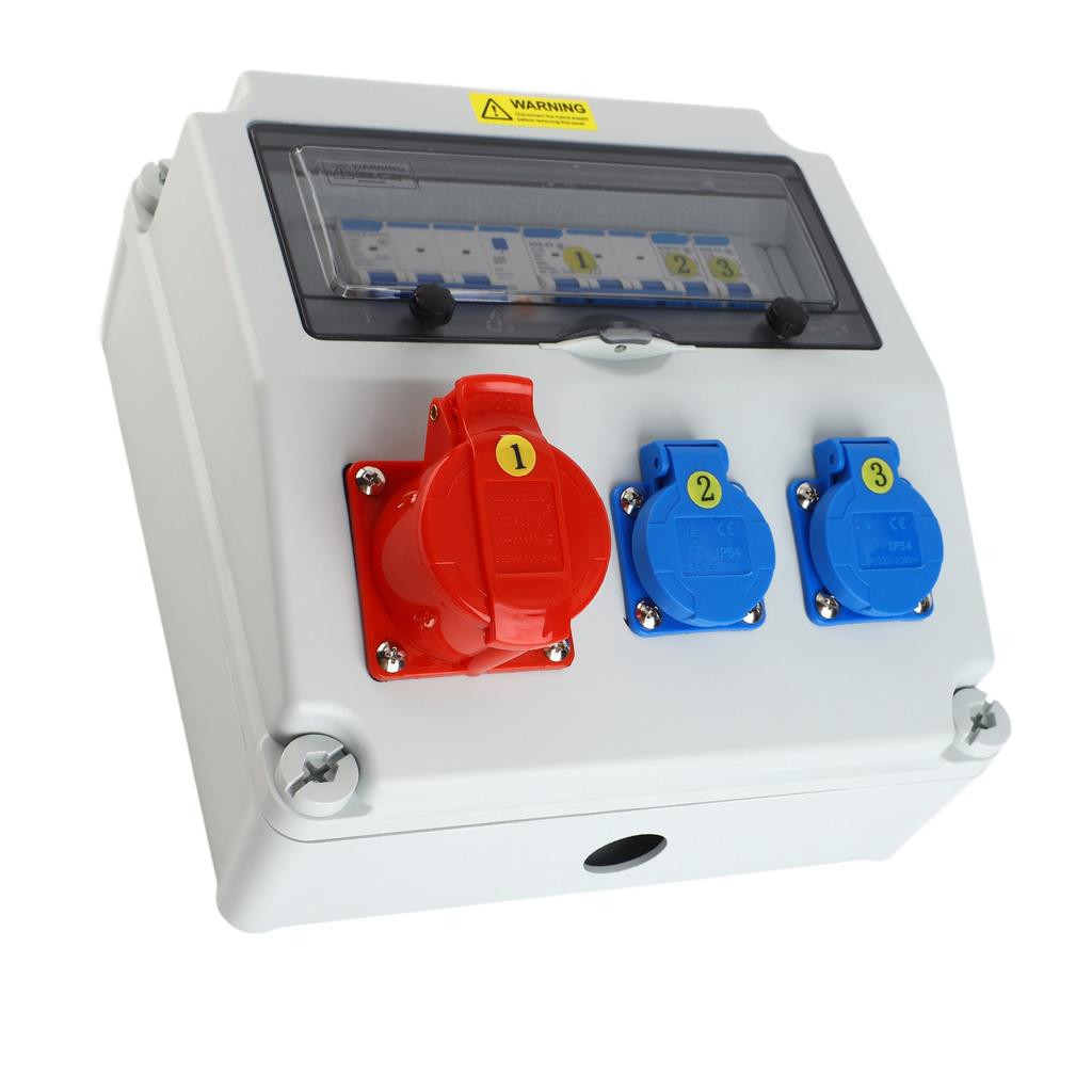 Industrial Socket Box with C16 Circuit Breaker 2 Core 220?250V 16A 5 Core 380?415V 16A Outlet