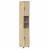 Bathroom Furniture Set 4 Pcs Sonoma Oak Engineered Wood & Metal