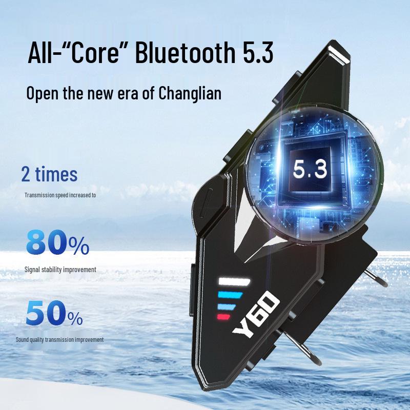 

Y60 Bluetooth Headset for Motorcycle Helmets Y60 Hard Label чёрный