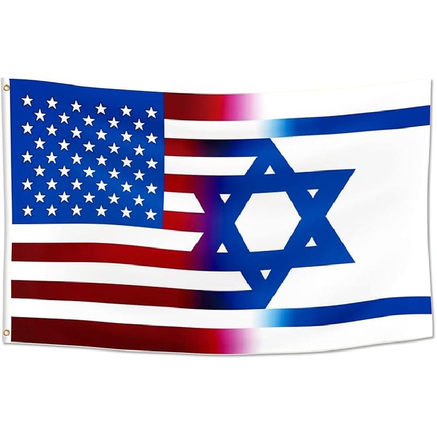 American Bandera de Israeli Friendship Flag 2x3FT US Israel Flag Banner for Outdoor Room Decorations Double Sewing Edges and 2 Shiny Brass Grommets 3x5ft