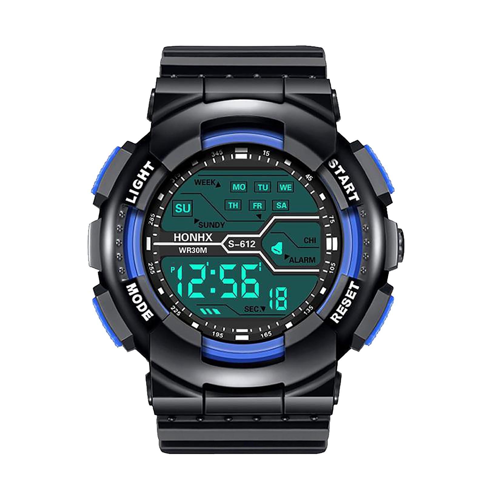 

H-onhx Led Digital Watch Разнообразие стилей крутых спортивных электронных часов с 4 кнопками Life Водонепроницаемые часы One Size