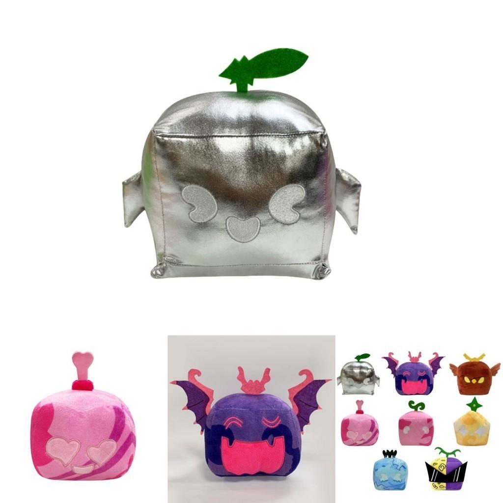 Blox Fruits Plüschtier in lila Leopardenbox Weiche und flauschige Tierfigur