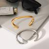 Open Bangle Light Luxury High-end 18k Gold Stainless Steel Wrist Jewelry Non-fading Titanium Steel Accessories