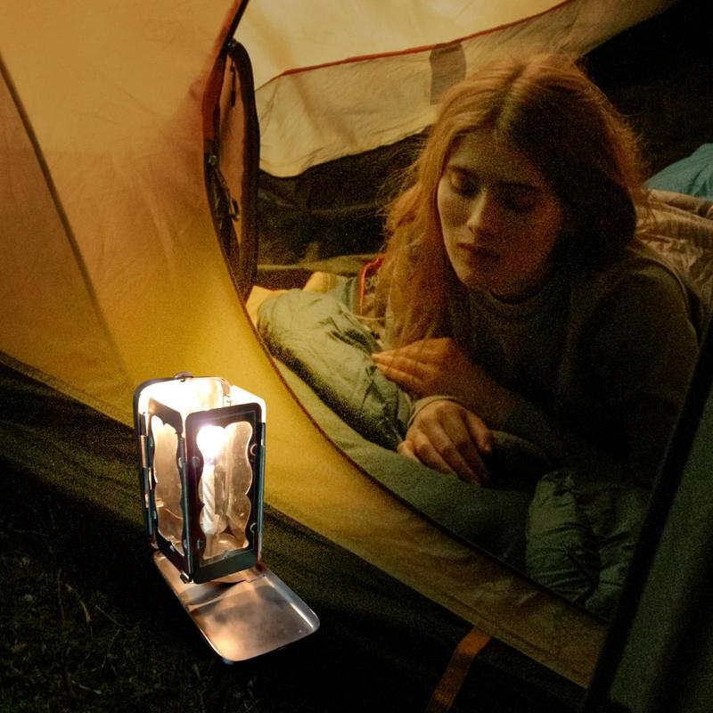 Faltbarer Kerzenbehälter Dekorative Kerzenhalter Faltbarer Taschenkerzenhalter Tragbarer Outdoor-Kerzen-Windschutz für Wandern Reisen
