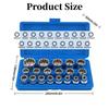 19 Pcs 8-32mm Spline Socket Set Metric Socket Wrench Set 12 Point Socket Set  Repair Tool