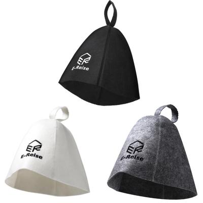 Felt Sauna Sauna Cap for Men and Women and [E-Reise] Hat, (Black, White, Gray)