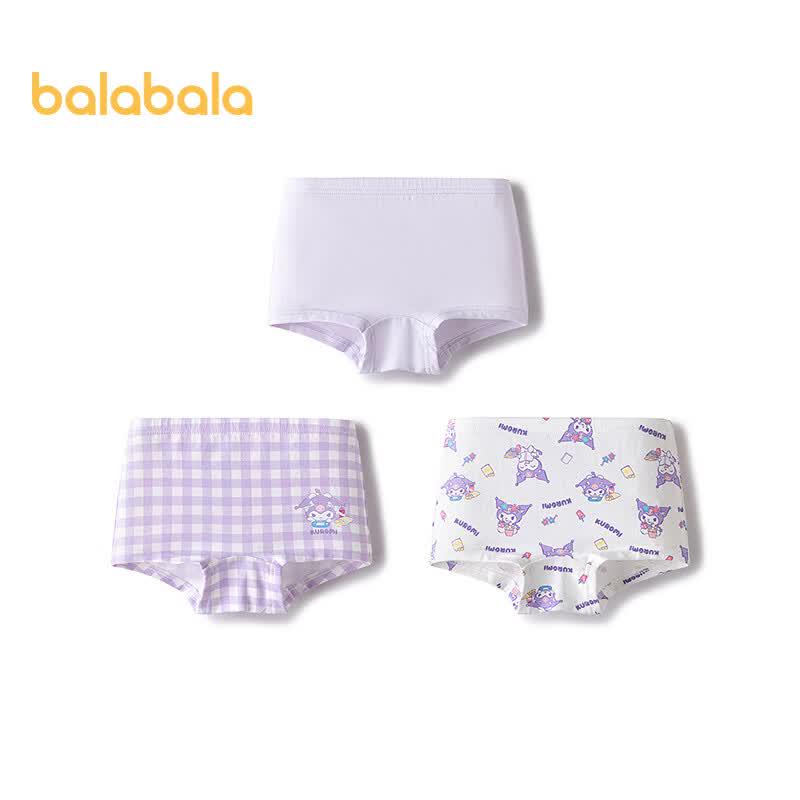 Balabala Girls' Cotton Underwear 3-Pack