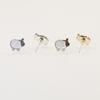 S925 Silver Needle Temperament Fashion Sheep Foot Three-piece Earrings Female Internet Celebrity Personality Sweet and Versatile Daily Suit