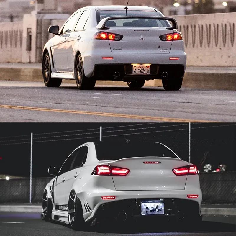 LED Bumper Reflector Lights For Mitsubishi Lancer Evo Evolution ASX Outlander Sport RVR Dynamic Turn Signal Rear Tail Brake Lamp