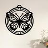 Elegant Iron Butterfly Wall Decor Metal Sculpture Weatherproof Outdoor Garden Fence Art Unique Gift for Home Living Room Balcony Decoration