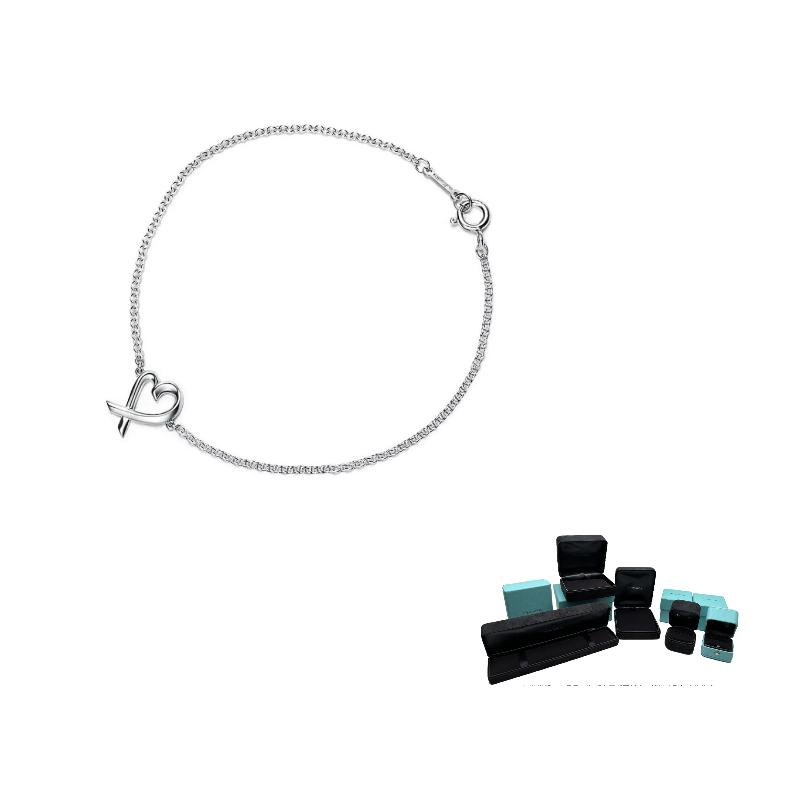 Tiffany & Co.. Elsa Peretti® Herz Mode Vielseitiges Sterling Silber Armband Damenarmband 60148084