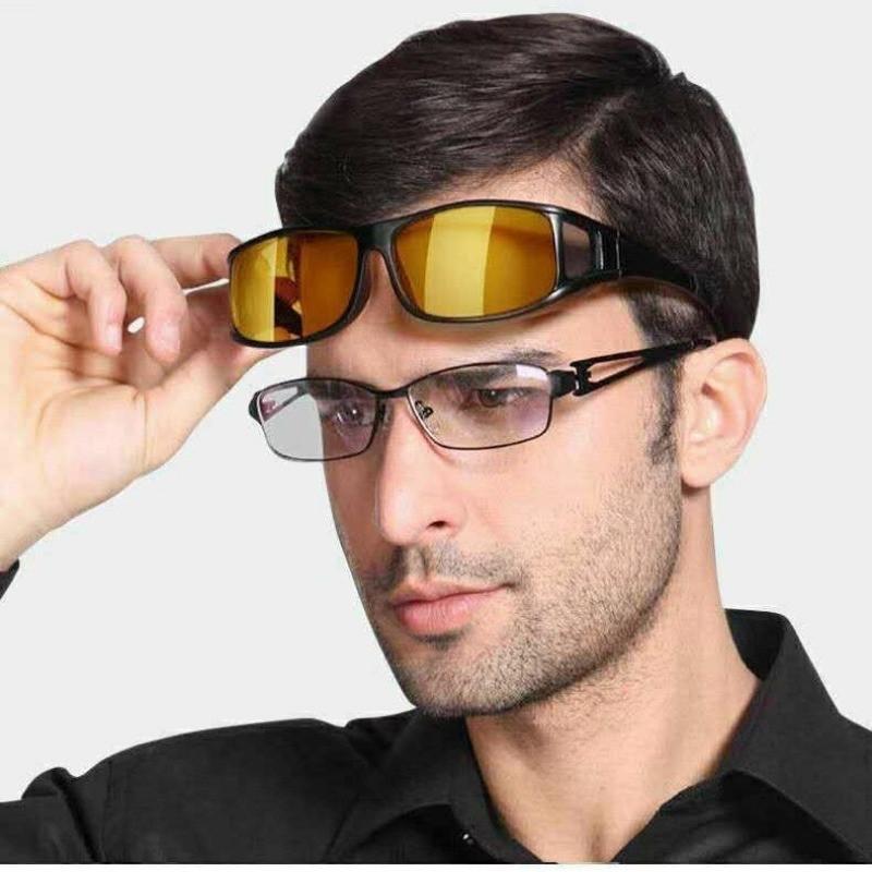 2pcs Men Women Same Style Fashion Day Night Glasses Night Vision Driving Windproof Sand Protection Goggles