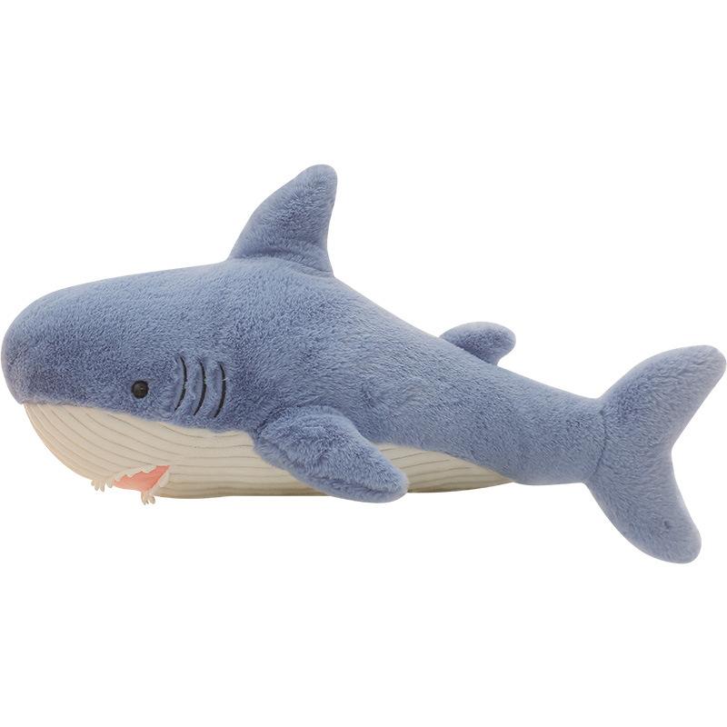 Large Ocean Shark Plush Toy Children Sleeping Long Pillow Whale Toy Birthday Gift Doll
