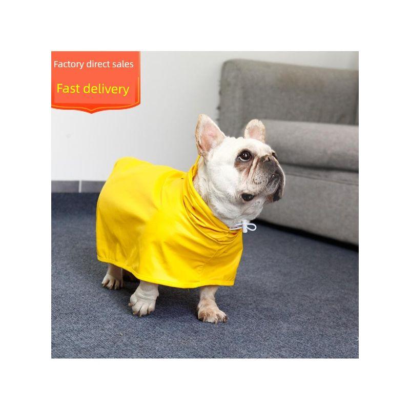 

Dog Raincoat Small Size Dogs Pet Supplies Teddy Corgi Special Waterproof Dog Clothes Medium Four-Leg All-Inclusive Apron Silver raincoat L