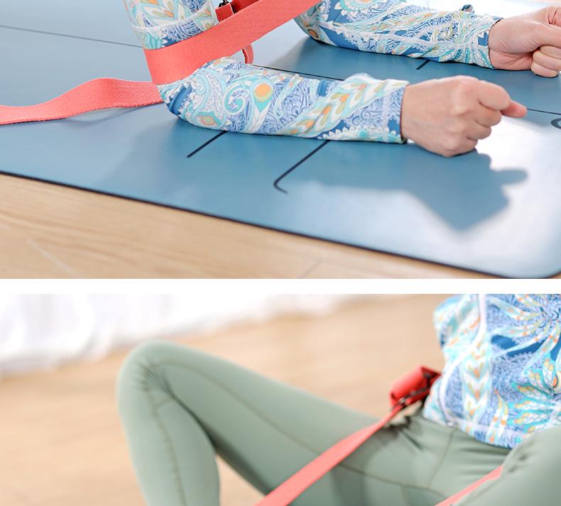 Enhanced Polyester Cotton Yoga Stretch Strap
