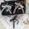Punk Lace Bowknot Keychain Imitation Pearls Key Chain Ornament Exquisite Pearls Keychain  Daily Use