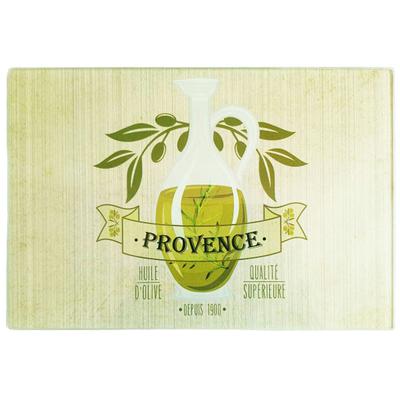 [A2800] - Zelené skleněné prkénko / tácek "Provence" - 30x20 cm