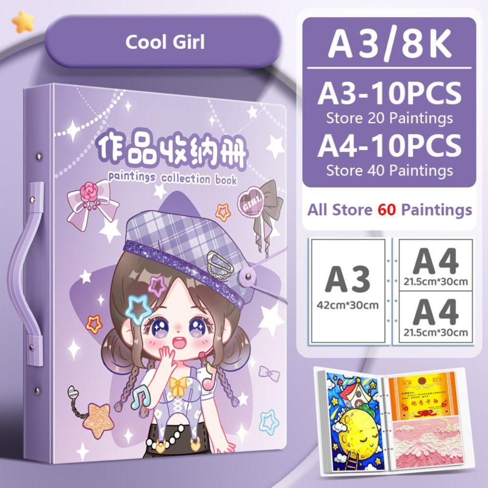 Loose-leaf File Folder Astronaut/Girl Picture Album Drawing Paper Organizer Student Gift